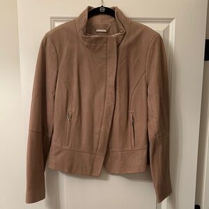White House Black Market Tan Leather Jacket
